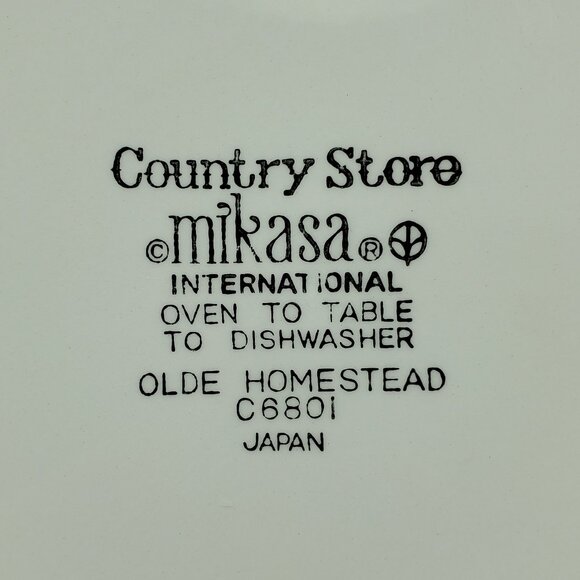 Mikasa Country Store Olde Homestead Salad Plates Cross Stitch Design Salad Plate - Picture 4 of 4